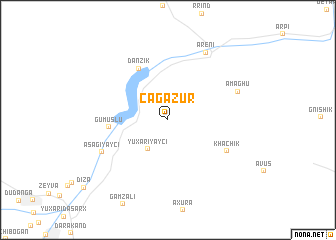 map of Cağazur