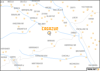 map of Cağazur