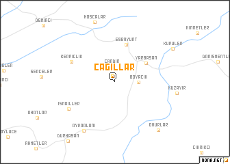 map of Çağıllar