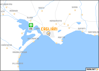 map of Càgliari