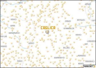 map of Čaglica