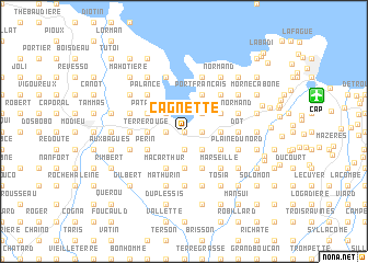 map of Cagnette