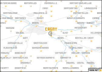 map of Cagny