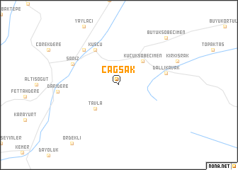 map of Çağşak