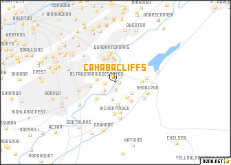 map of Cahaba Cliffs