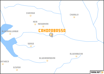 map of Cahora Bassa