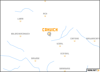 map of Cahuich