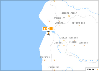 map of Cáhuil