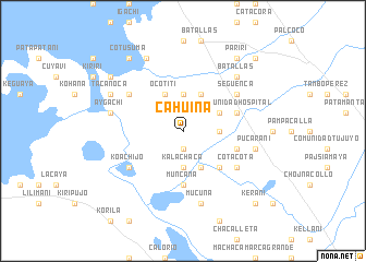 map of Cahuiña