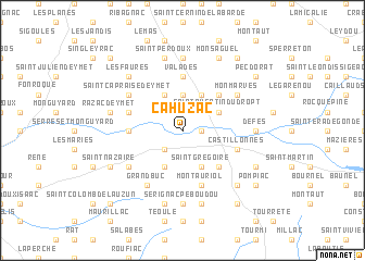 map of Cahuzac