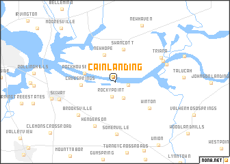 map of Cain Landing