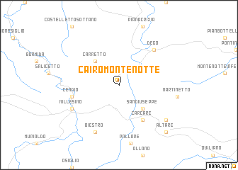 map of Cairo Montenotte