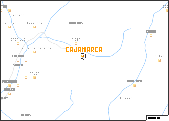 map of Cajamarca