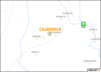 map of Cajamarca