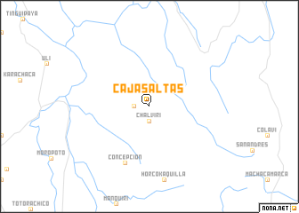map of Cajas Altas