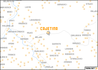 map of Čajetina