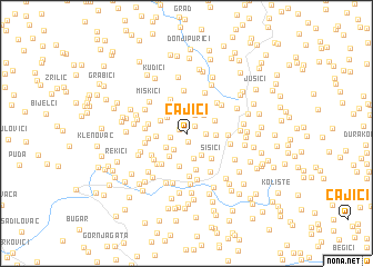 map of Čajići