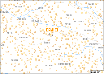 map of Čajići