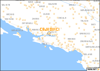 map of Čajkovići