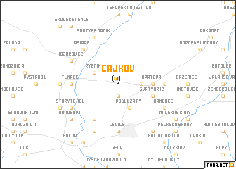 map of Čajkov