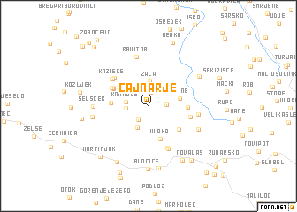 map of Cajnarje