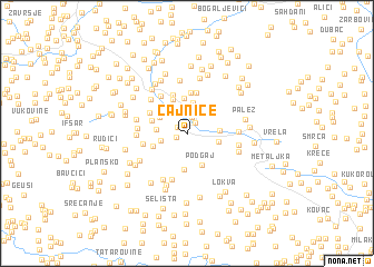 map of Čajniče