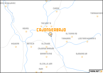 map of Cajón de Abajo