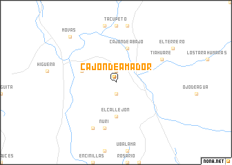 map of Cajón de Amador