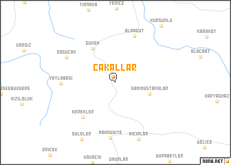 map of Çakallar