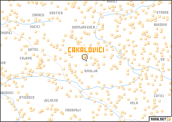 map of Čakalovići
