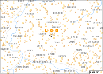 map of Čakari