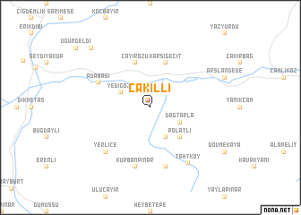 map of Çakıllı