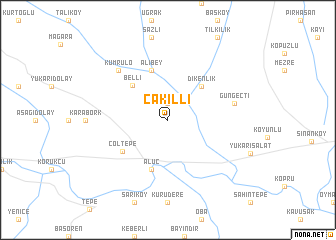 map of Çakıllı