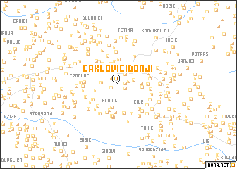 map of Čaklovići Donji