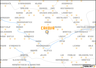 map of Čaková