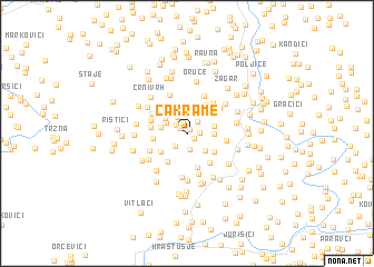 map of Čakrame