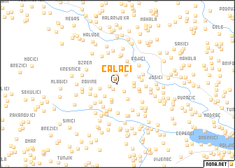 map of Čalaci