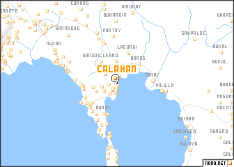 map of Calahan