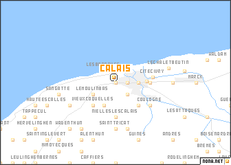 map of Calais