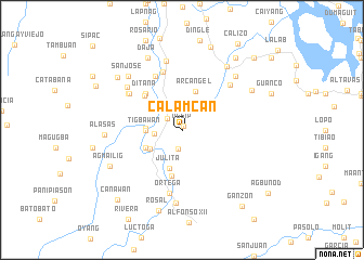 map of Calamcan