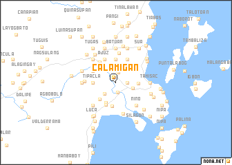 map of Calamigan