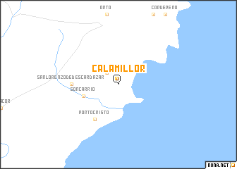 map of Cala Millor