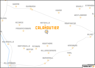 map of Calamoutier