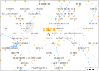 map of Călan