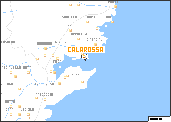 map of Cala Rossa