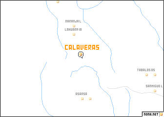 map of Calaveras