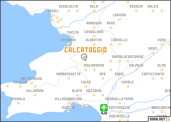 map of Calcatoggio