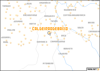 map of Caldeirão de Baixo