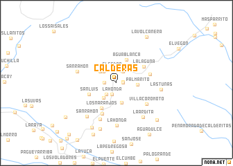 map of Calderas