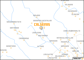 map of Calderas